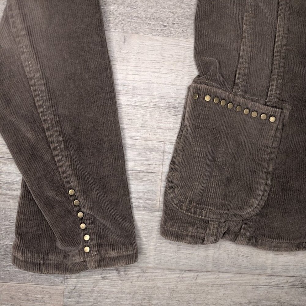 Vintage Guess Jeans * Womens Brown Studded Corduroy Jacket * Sz M - Picture 5 of 11